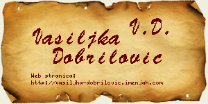 Vasiljka Dobrilović vizit kartica